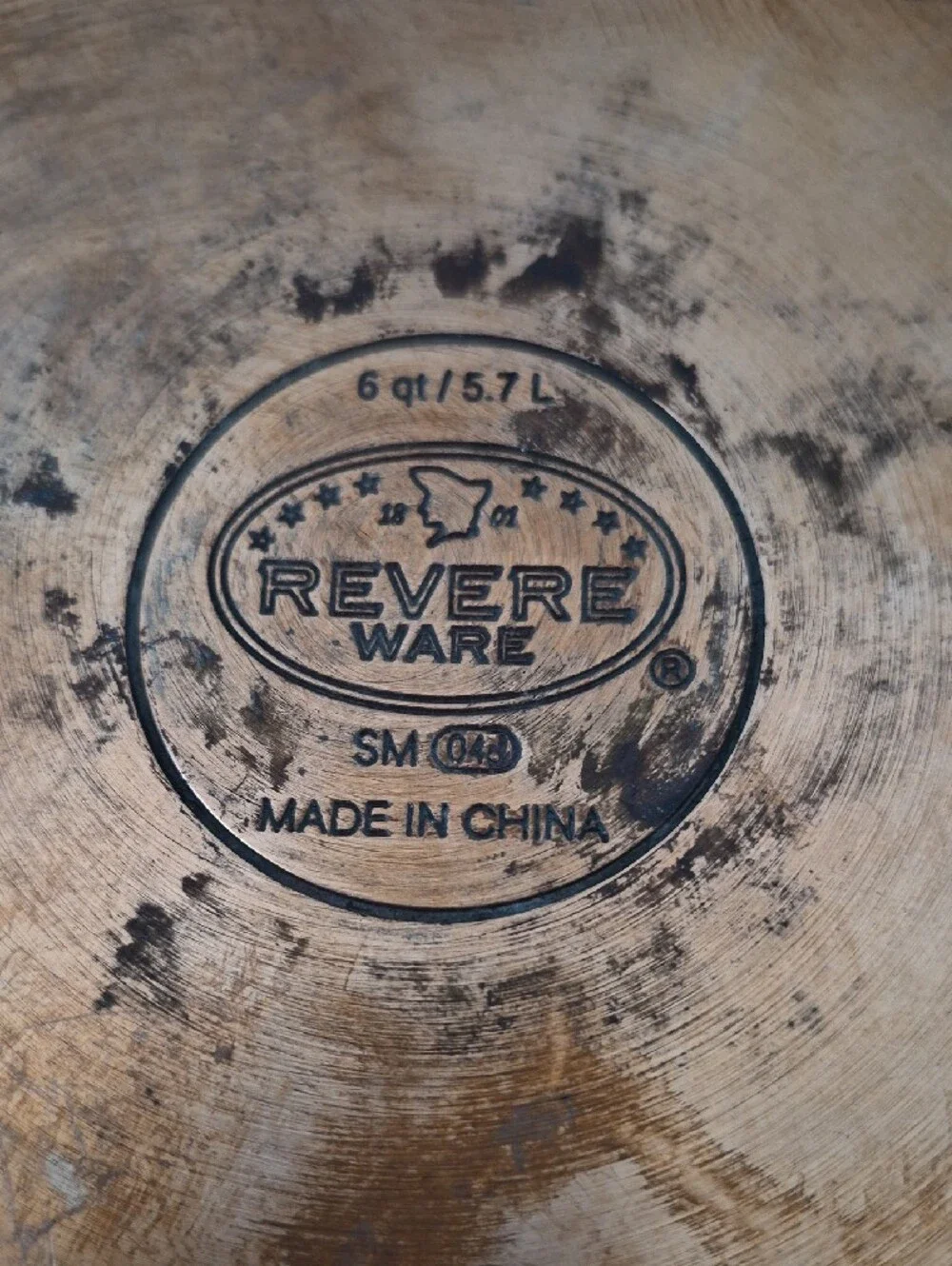 Revere Ware Copper Bottom 6 Qt Stainless Steel Sauce Pot.